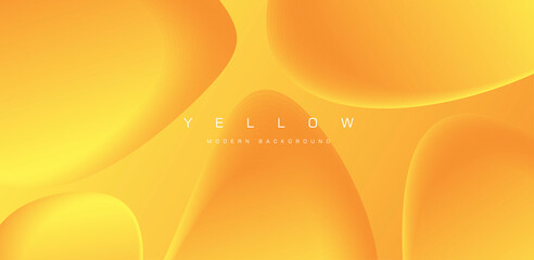 Wall Mural - liquid color background design. yellow elements shapes with fluid gradient. dynamic shapes compositi