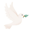 Dove of peace, white pigeon symbol of peace and freedom, Day of peace
