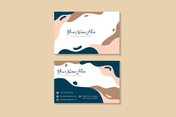 Poster - business card template ready to print with pastel color. vintage business card using horizontal layout, retro concept, creative business card concept
