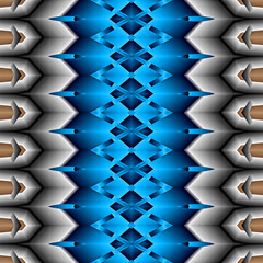 Wall Mural - 3d effect - abstract geometric fractal pattern