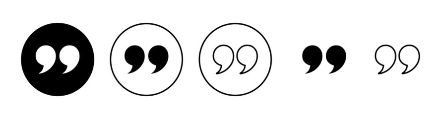 Sticker - Quote icons set. Quotation mark sign and symbol