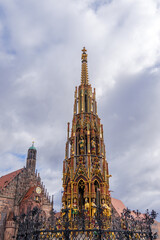 Canvas Print - Schöner Brunnen in Nürnberg