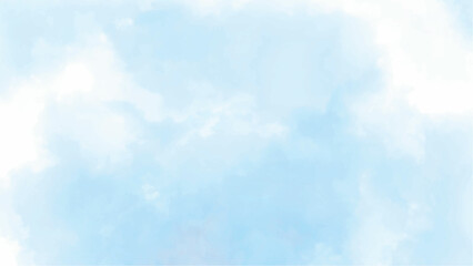 Wall Mural - light sky blue watercolor background. abstract watercolor background, vector illustration