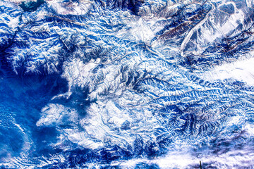 Wall Mural - beautiful land features of planet earth. digital enhancement. elements furnished by nasa