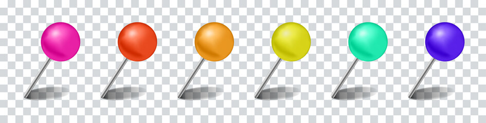 Pin colored set for business theme.