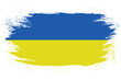 Brush stroke, Ukrainian flag, stop war.