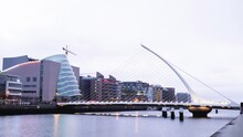 Timelapse Taken In The Morning Of A Bridge In Dublin
