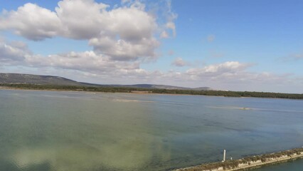 Poster - Etang de Vic proche de Sète, vue aérienne, Occitanie