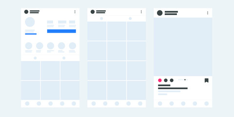 Wall Mural - Instagram Social Media Carousel Simple Template Account Page