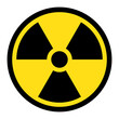Radiation hazard sign. Symbol of radioactive threat alert