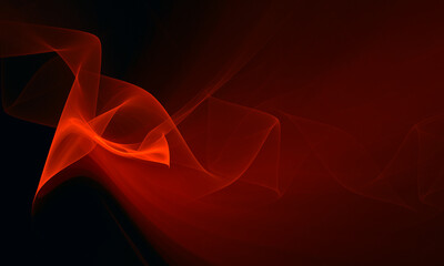 Wall Mural - Elegant fiery red hot glowing 3d veil flows in folds and creates hazy steam around. Emotional attractive wallpaper or background. Great as decorative cover, print for electronics, passionate poster.