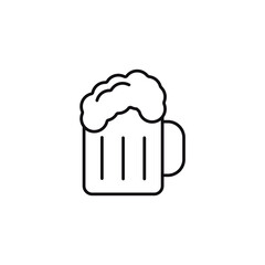 Wall Mural - mug beer icons  symbol vector elements for infographic web