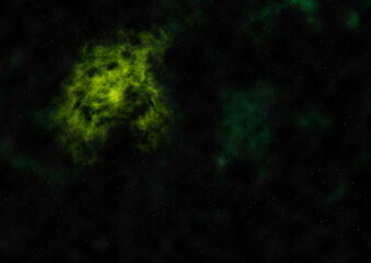 Star field in space and a nebulae. 3D rendering