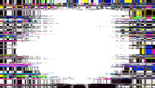 Glitch Frame. Display Error Background. Glitch Screen Border. Computer Screen Digital Noise. TV Signal Fail.