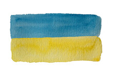 Watercolor Flag Ukraina Not War