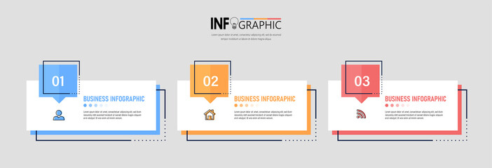 Fototapete - Presentation business infographic template vector.