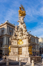 Plague Column (Trinity Column) On Graben Street, Vienna, Austria