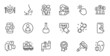 © blankstock - Outline set of Smartphone repair, Face protection and Approved award line icons for web application. Talk, information, delivery truck outline icon. Vector