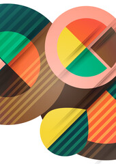Aufkleber - Circle abstract background, geometric round modern design template. Vector