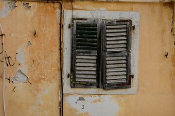 Sticker - Closeup of an old window