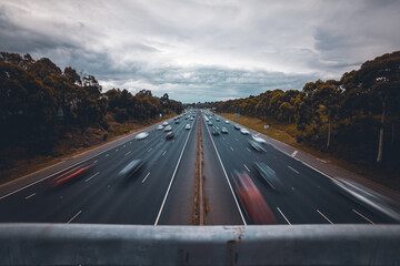 Poster - Beautiful view of a road surrounded by trees