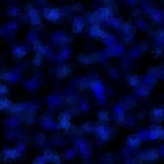 Poster - Illustration of neon blue patterns on a black background