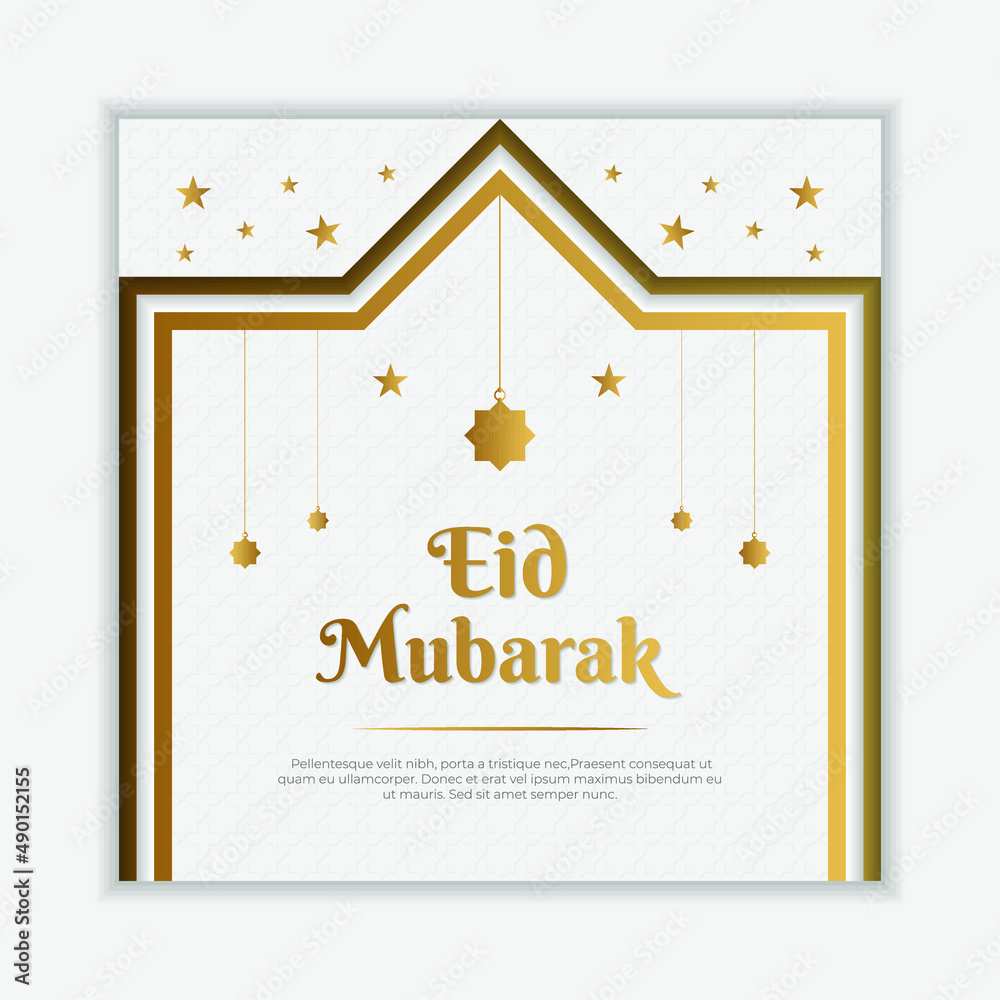 Eid Mubarak luxury ornamental Islamic background with Islamic pattern ...