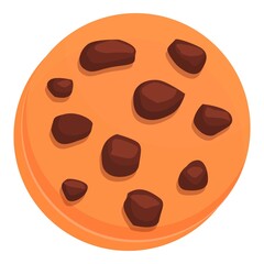 Poster - Chocolate cookie icon cartoon vector. Cocoa piece. Milk food