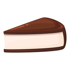 Poster - Cheesecake icon cartoon vector. Chocolate candy. Milk food