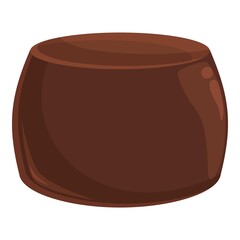 Dark cocoa icon cartoon vector. Candy piece. Bar chocolate