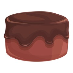 Poster - Cocoa milk cake icon cartoon vector. Candy bar. Dark food