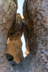 Poster - Mesmerizing view of majestic rock formations against a blue sky