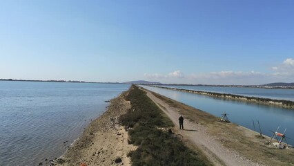 Poster - Canal du Rhône à Sète, vue aérienne, Occitanie