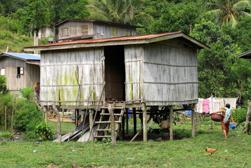 Sticker - Old wooden house in the countryside