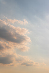 Wall Mural - beautiful sky with cumulus clouds during sunset