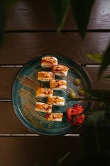 Poster - Top view shot of sushi rolls