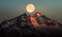 Full Moon Over The Mountains