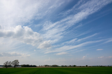 Wall Mural - beautiful shot of the landscape with the rain clouds