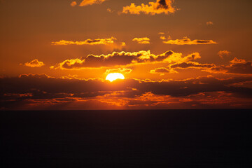 Poster - Beautiful view of the bright sunset.