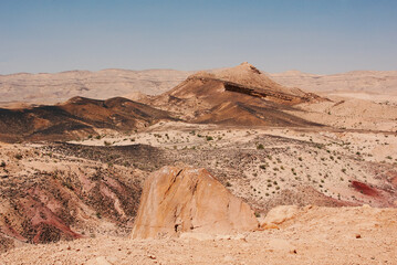 Midbar Yehuda hatichon reserve in the judean desert in Israel, mountain landscape,  wadi near the dead sea, travel middle east