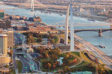 Poster - St. Louis Missouri Gateway Arch Skyline Gateway National Park