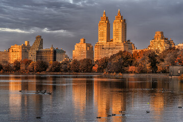 Scenic view of the El Dorado skyline tower in Central Park, New York City