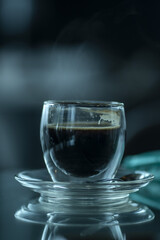 Canvas Print - Vertical shot of a cup of coffee