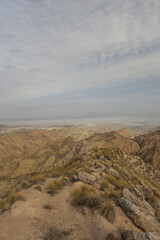 Wall Mural - Tranquil landscape of the Gorafe desert and dolmens in Granada, Spain