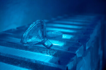 Canvas Print - Closeup shot of Ice bar