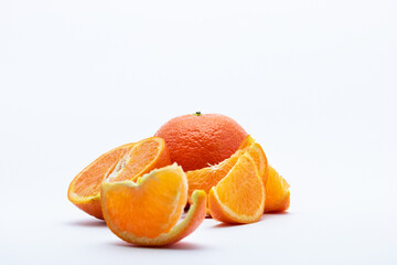 Wall Mural - Photo of an orange isolated on a white background