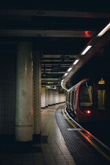 Wall Mural - Vertical shot of the Mansion House tube station