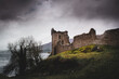 Ruin of Urquardt Castle at Loch Ness