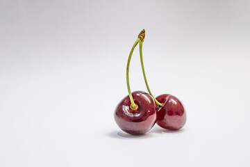 Wall Mural - close up cherry fruit isolated