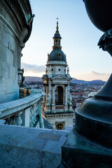 Sticker - Tower of St. Stephen's Basilica in Budapest